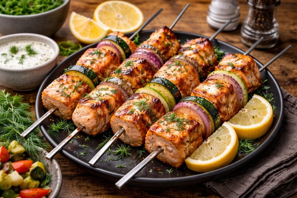 Шашлык из сёмги: особенности блюда, маринада и приготовления