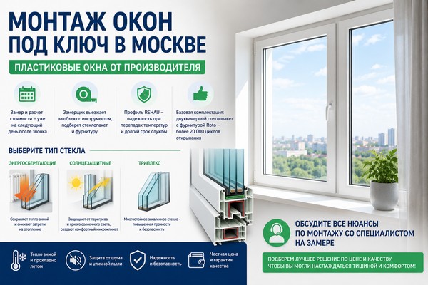 Монтаж окон в мск
