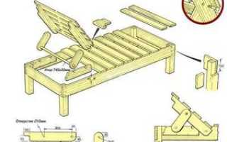 Как изготовить шезлонг деревянный своими руками