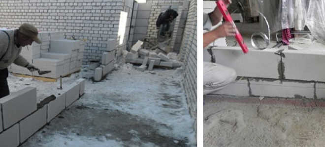 Строительство межкомнатных стен из пеноблоков